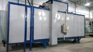 Buồng sơn tĩnh điện tại cty sản xuất cửa Thanh Xuân