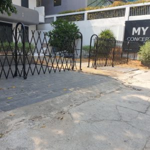 Hàng rào xếp kéo tay