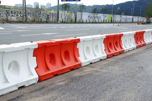 Dải phân cách nhựa, hàng rào chắn Hàn Quốc