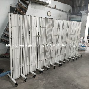 Hoàn thành 26m hàng rào xếp gọn có bánh xe tại TPHCM chuẩn bị giao cho khách ở Đà Nẵng